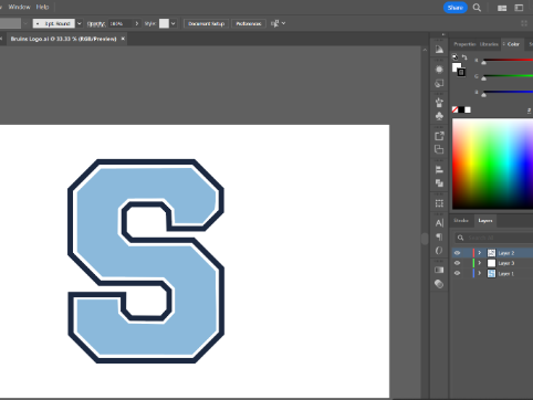 Preparing Sheridan logo for C4D